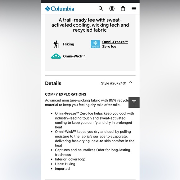 Columbia Women's Cirque River™ Short Sleeve Crew - Picture 4 of 14